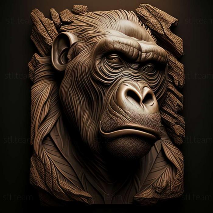 3D модель Хионеосома горилла (STL)